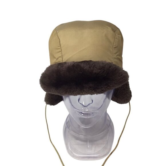 Vintage Eddie Bauer Goose Down Trapper Hat Ear Flaps Hunting Insulated Size M? - Picture 3 of 10